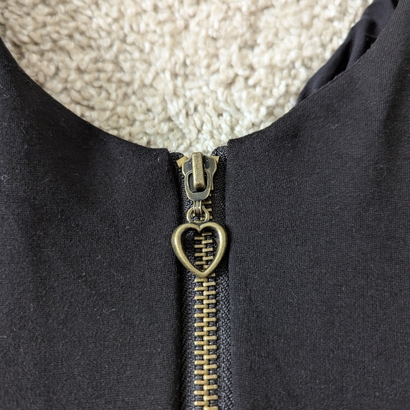 Kimchi Blue Heart of the Ocean Fit+Flare Mini Sweetheart Dress Black - Medium - Picture 10 of 10